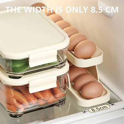 🔥🔥 [30% OFF] Contenitore doppio strato con rotolamento automatico delle uova
