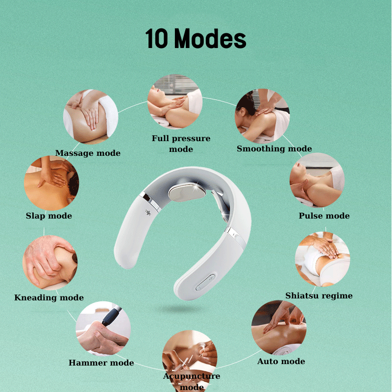 Dispositivo Di Massaggio Elettrico Del Collo EMS Per Il Sollievo Dal Dolore Del Corpo E Della Spalla