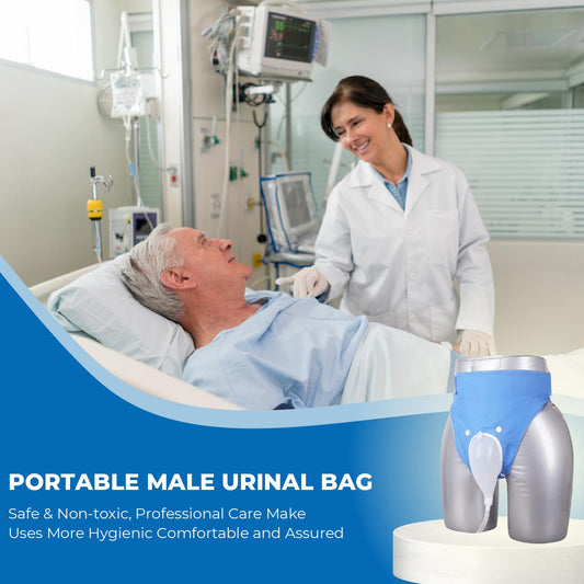 Wearable Urine Bag with Pee Catheter Duct, Silicone Urine Collector with Elderly, Elderly Bedridden Patients Female Urine Collection Bag
